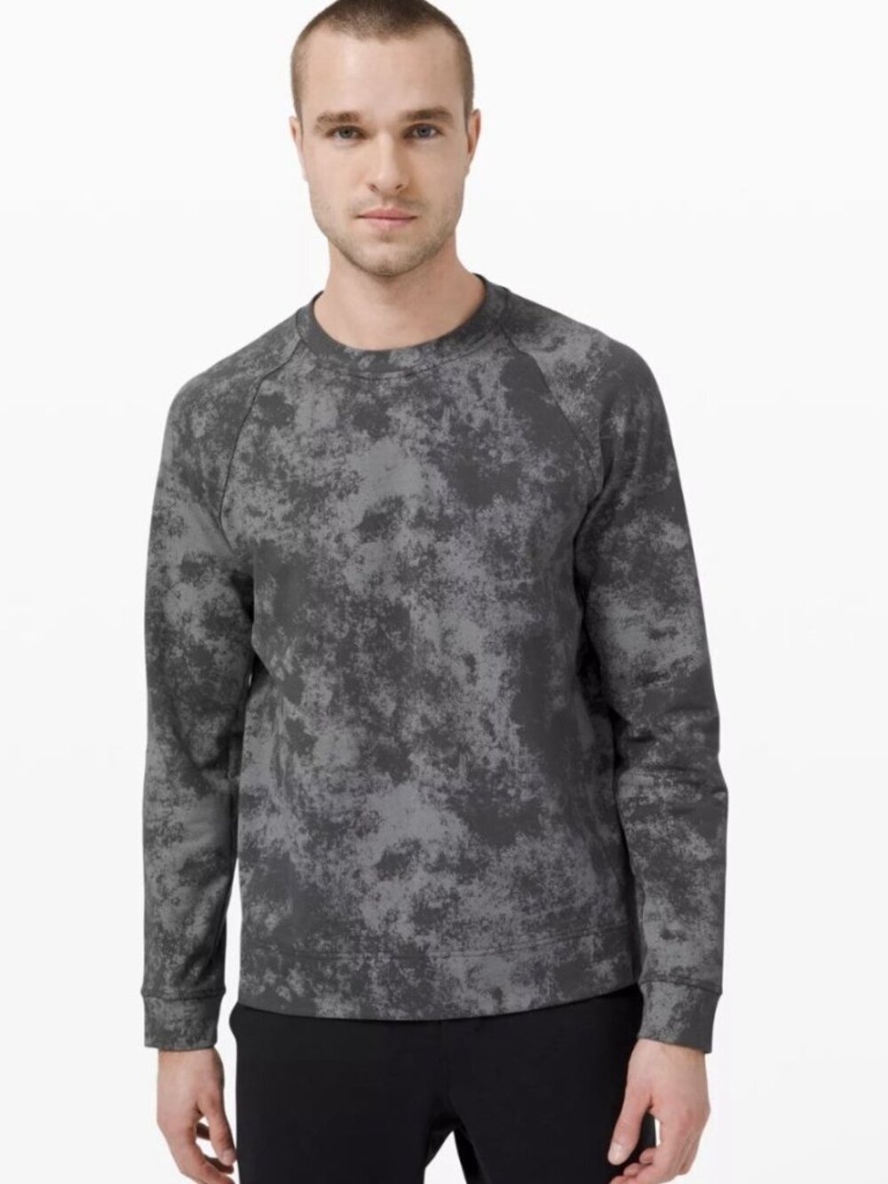 Lululemon Men’s Medium City Sweat Crew Astral Graphite Grey Asphalt Grey